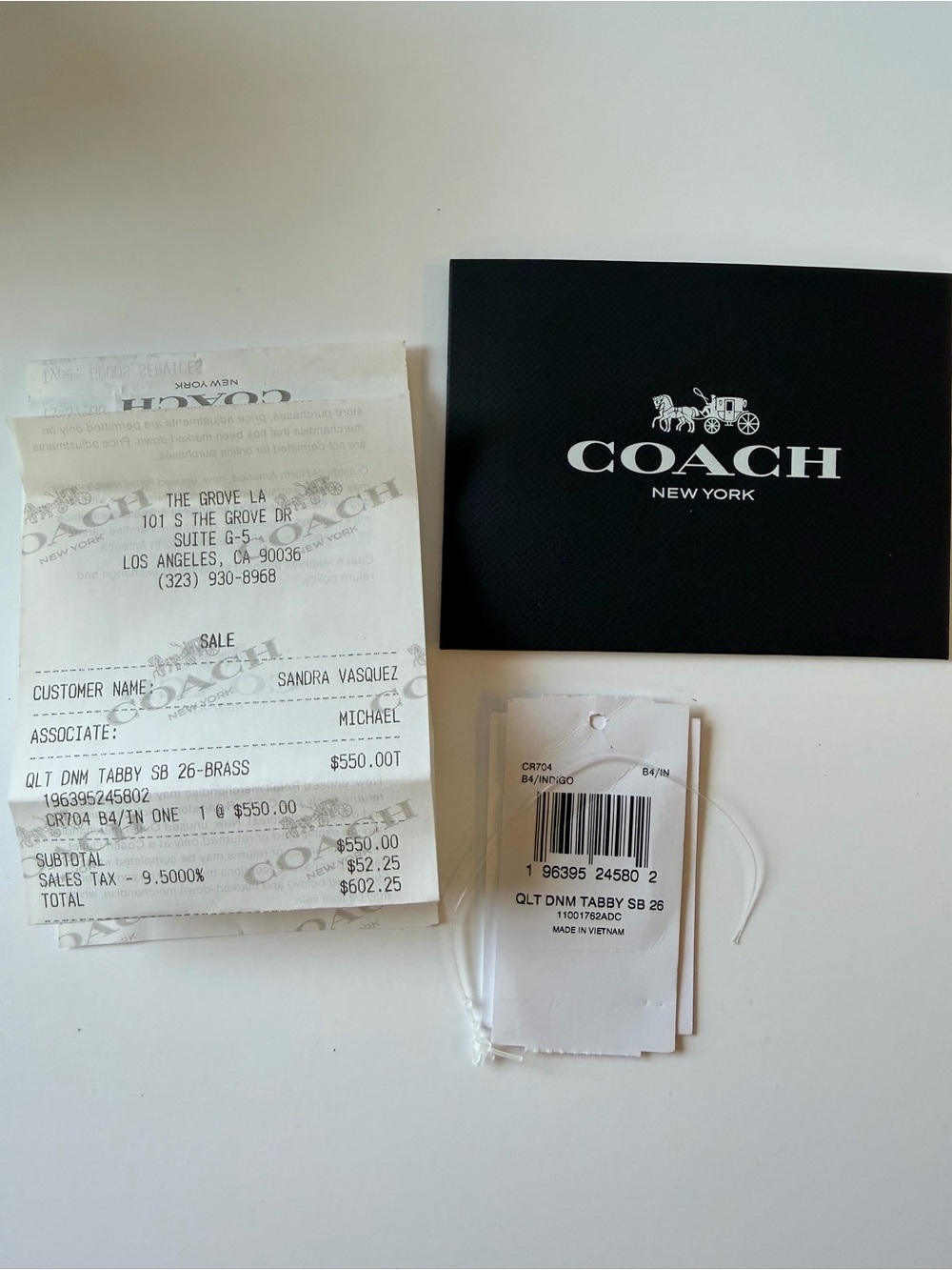 Coach Tabby 26 Quilted Denim shoulder bag. Good C hardware. - Picture 14 of 14